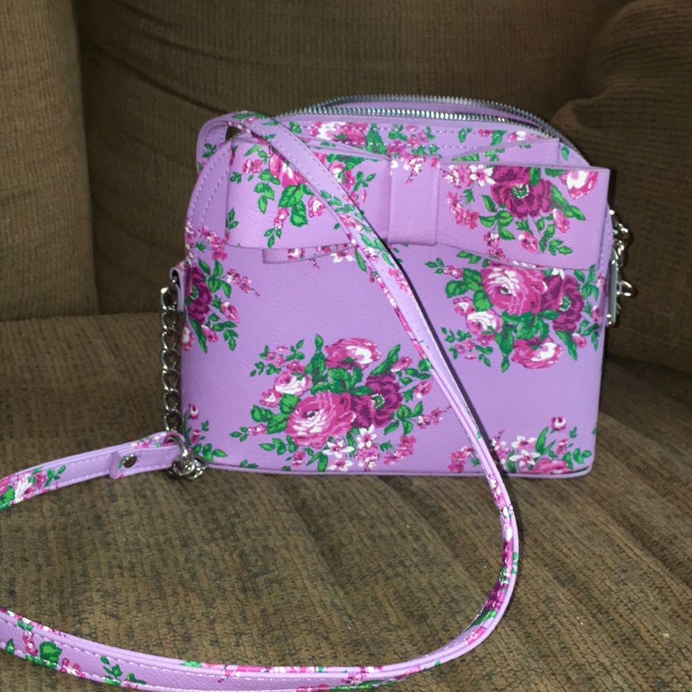 Purple Floral Betsey Johnson Purse